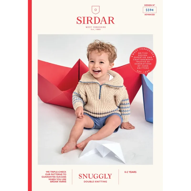 sirdar snuggly dk sailor sweater digital pattern 5594