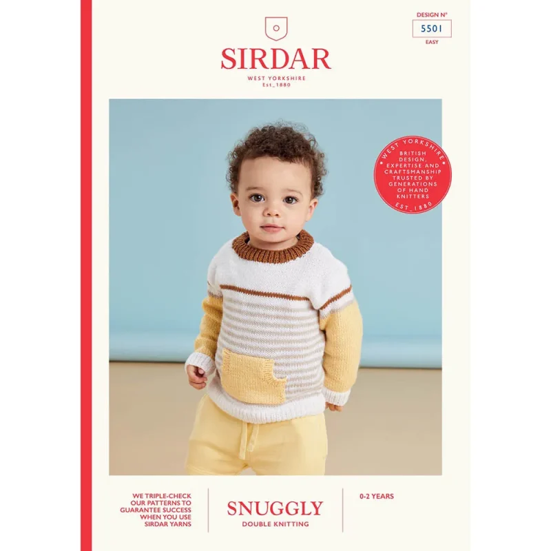 sirdar snuggly dk sandy feet pocket sweater digital pattern 5501