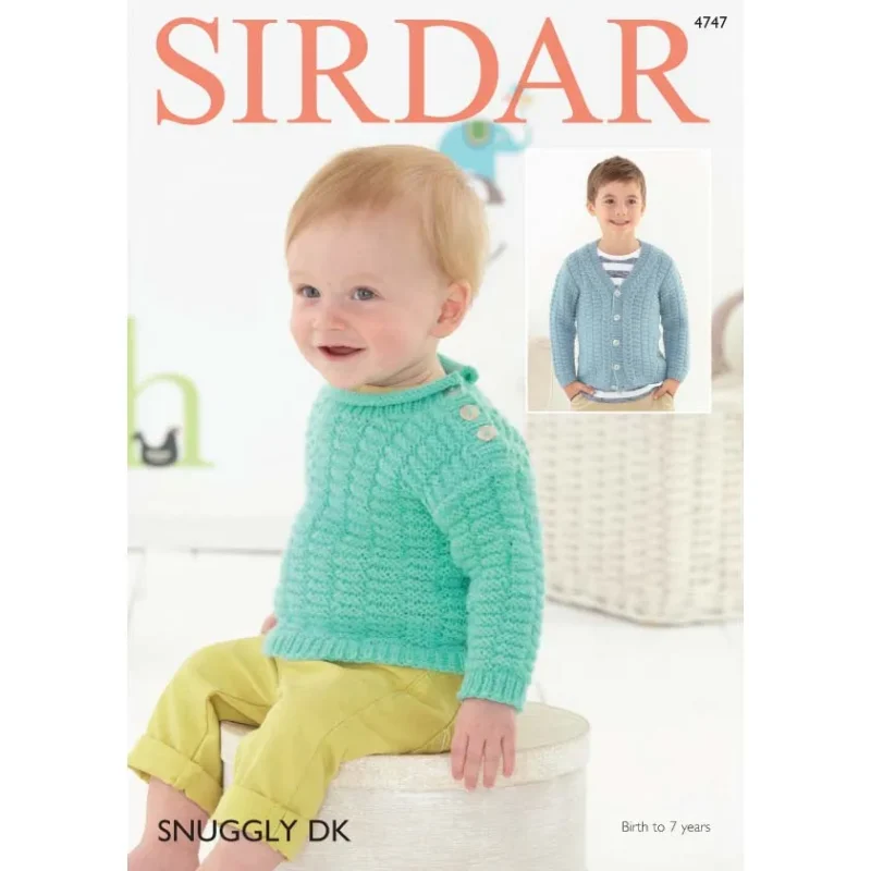 sirdar snuggly dk sweater cardigan pattern digital download