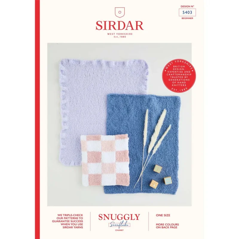 sirdar snuggly snowflake chunky blankets digital pattern 5403