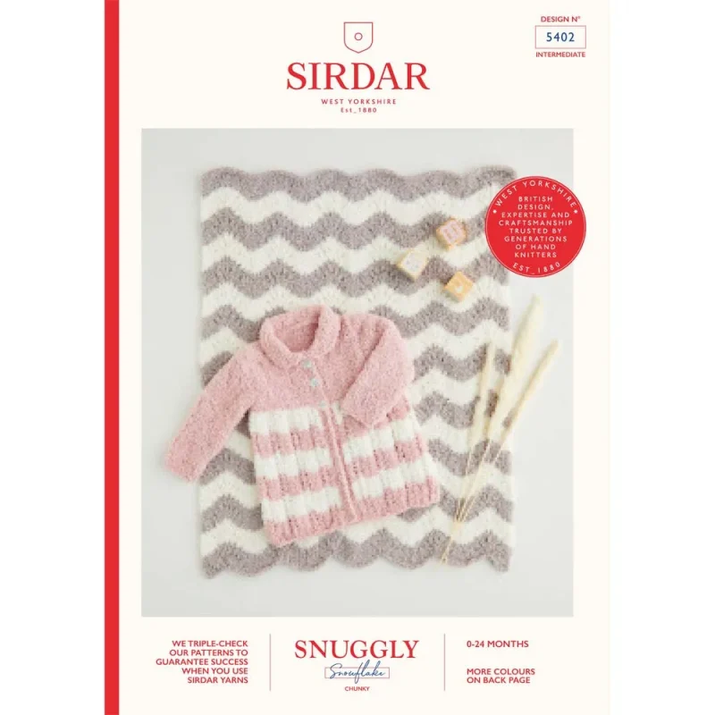 sirdar snuggly snowflake chunky coat blanket set