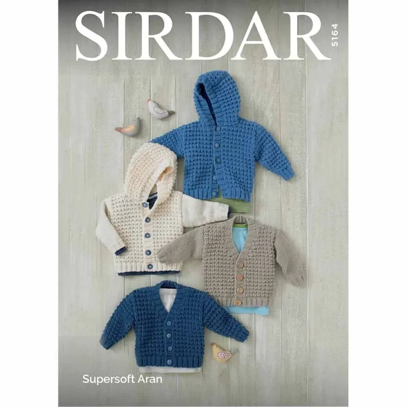 sirdar supersoft aran cardigans digital pattern