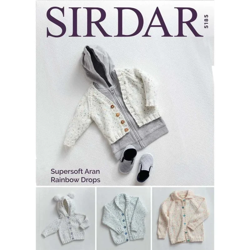 sirdar supersoft aran rainbow cardigans