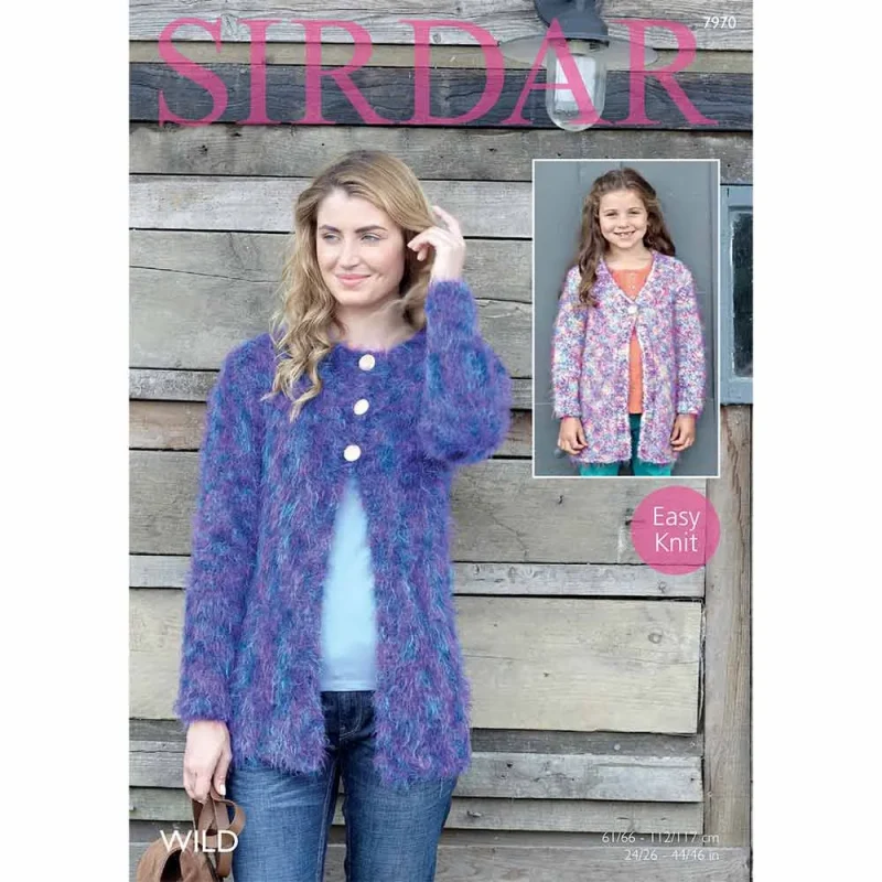 sirdar wild cardigans digitally printed pattern