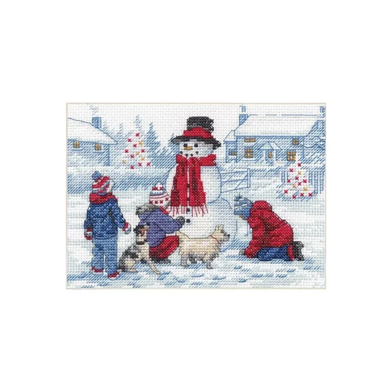 snowman cross stitch kit dimensions craft