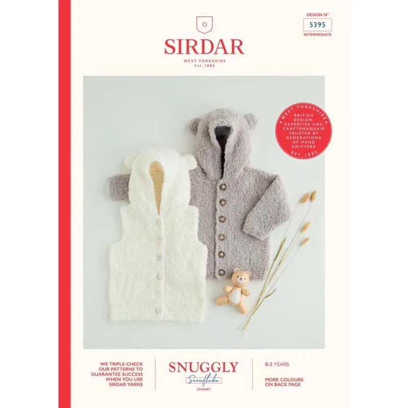 snuggly snowflake chunky gilet cardigan digital pattern 5395