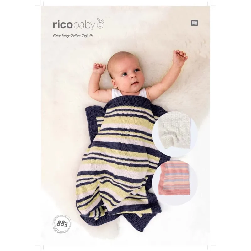 soft baby cotton dk blankets by rico