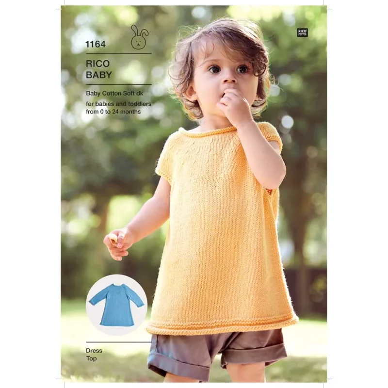 soft baby cotton dress top rico digit 1164