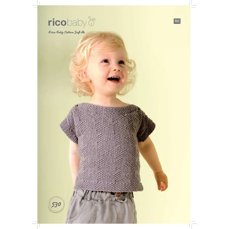 soft baby cotton jumper short long sleeve dk digital pattern