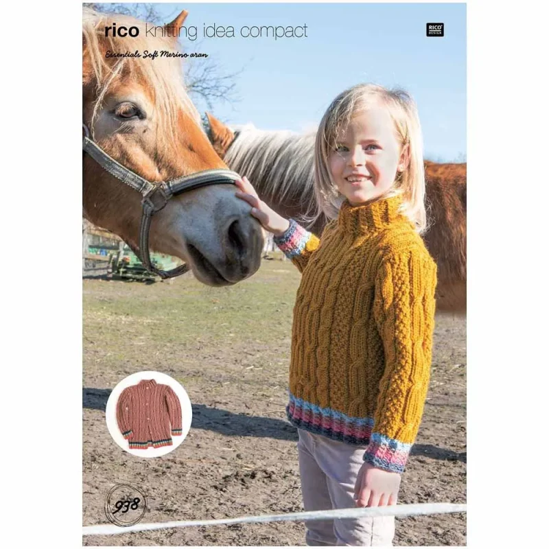 soft merino aran sweater cardigan by rico essentials digital pattern