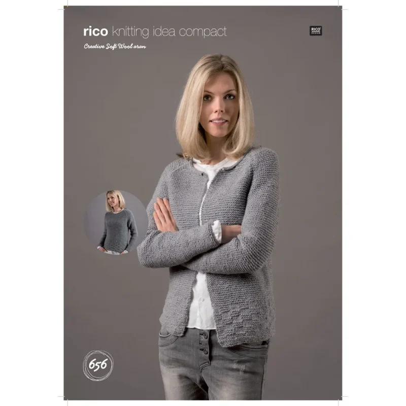 soft wool aran sweater cardigan rico creative digital pattern