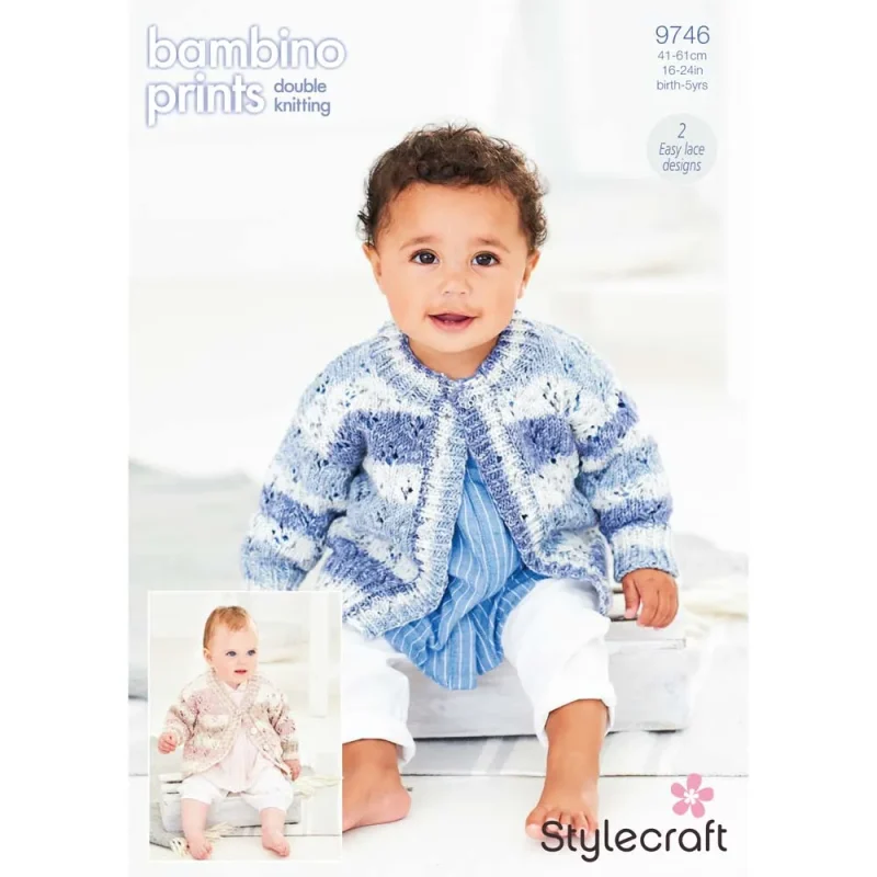 stylecraft bambino dk cardigans trendy prints