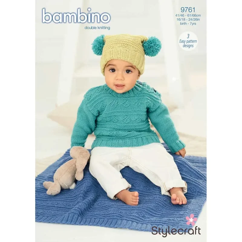 stylecraft bambino dk sweater hat blanket set