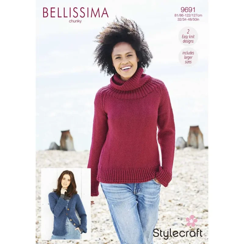 stylecraft bellissima chunky sweater cardigan digital pattern