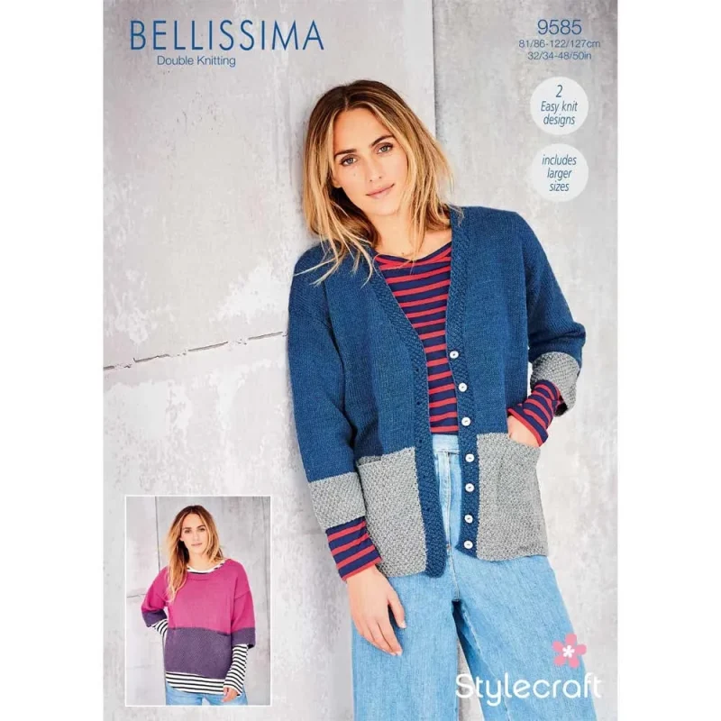 stylecraft bellissima dk knitting pattern cardigan sweater