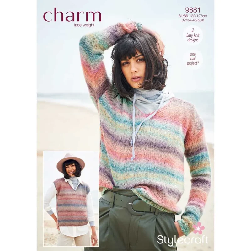 stylecraft charm digital sweater tank top pattern 9881