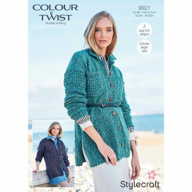 stylecraft colour twist dk cozy knit jackets