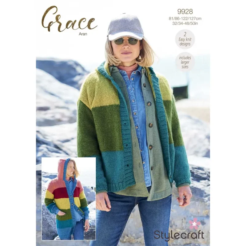 stylecraft grace aran cardigans for women