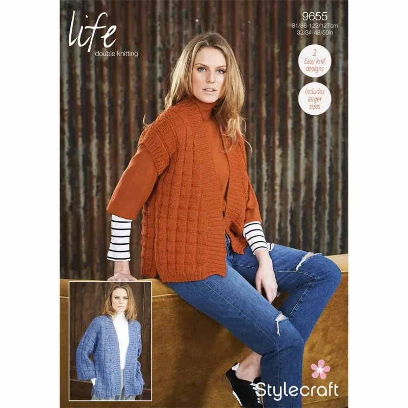 stylecraft life dk digital jacket waistcoat pattern