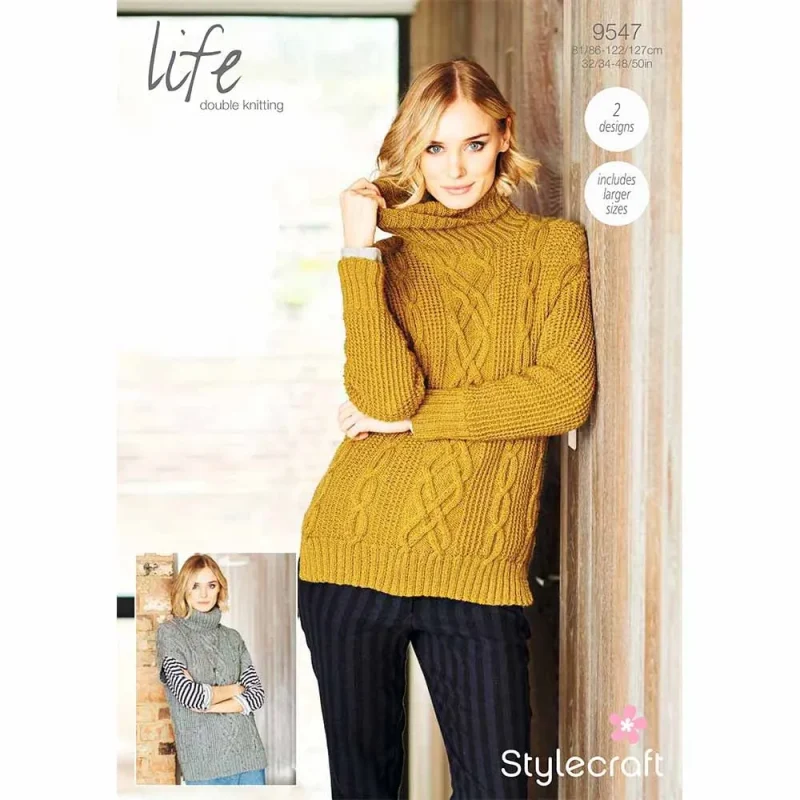 stylecraft life dk sweater and tunic digital pattern