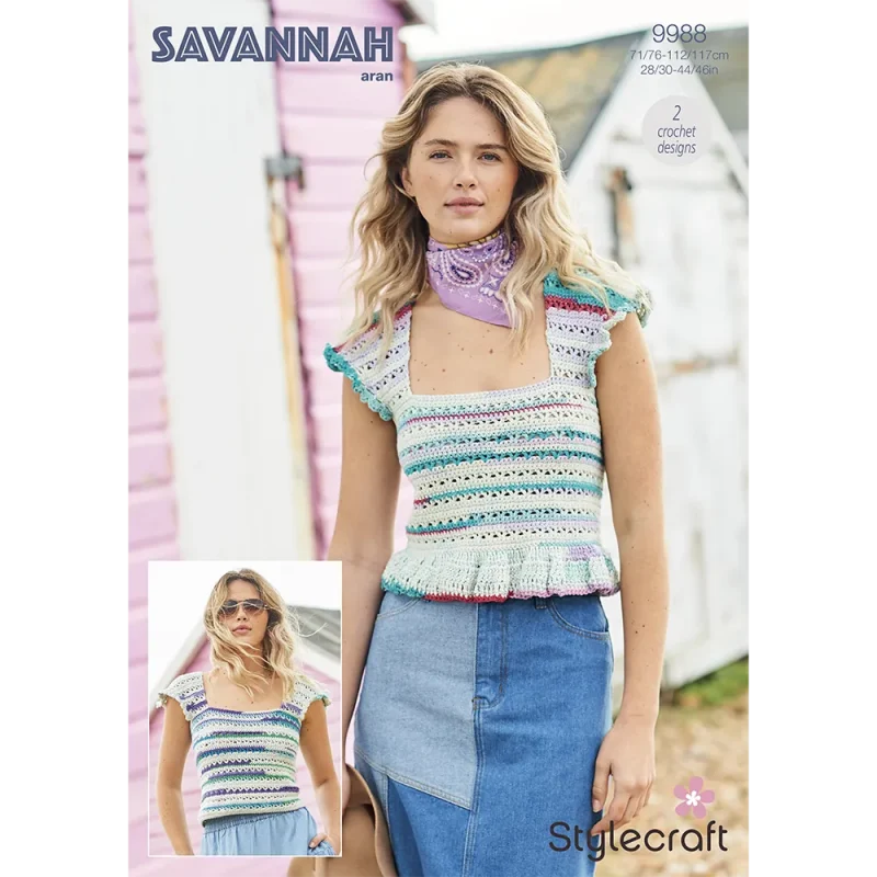 stylecraft savannah aran crochet tops