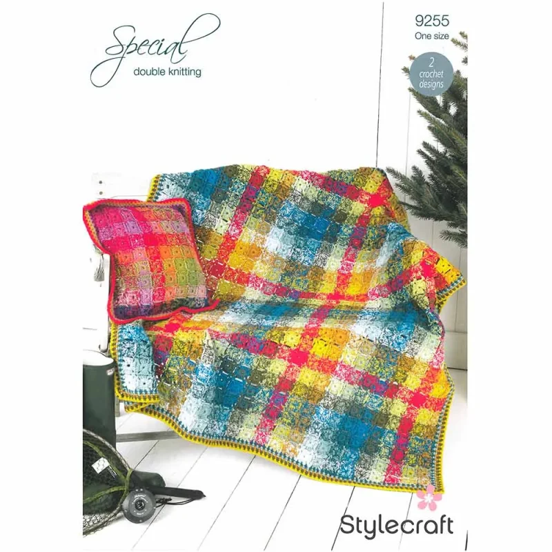 stylecraft special dk crochet blanket cushion cover set