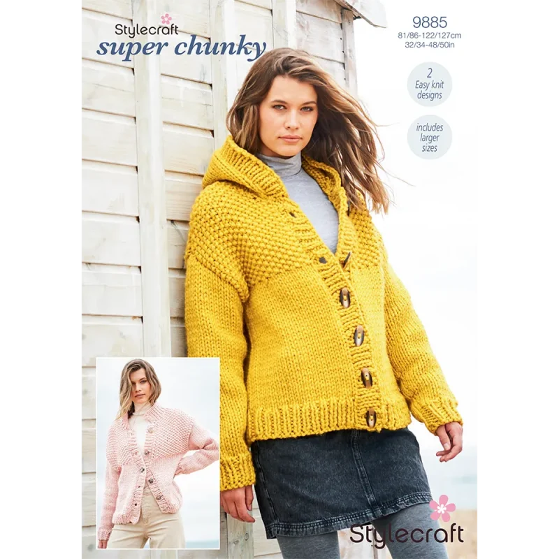 stylecraft super chunky jackets pattern digital version 9885