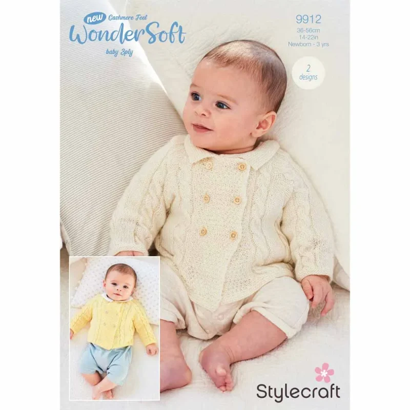 stylecraft wondersoft 3ply baby jackets digital pattern 9912