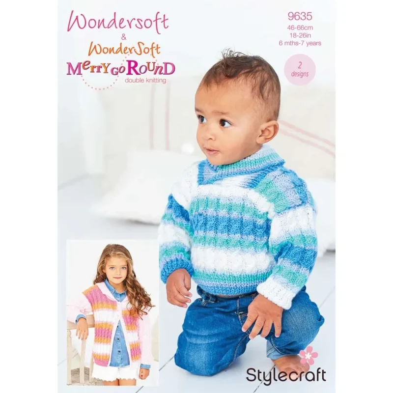 stylecraft wondersoft cardigan sweater set merry go round