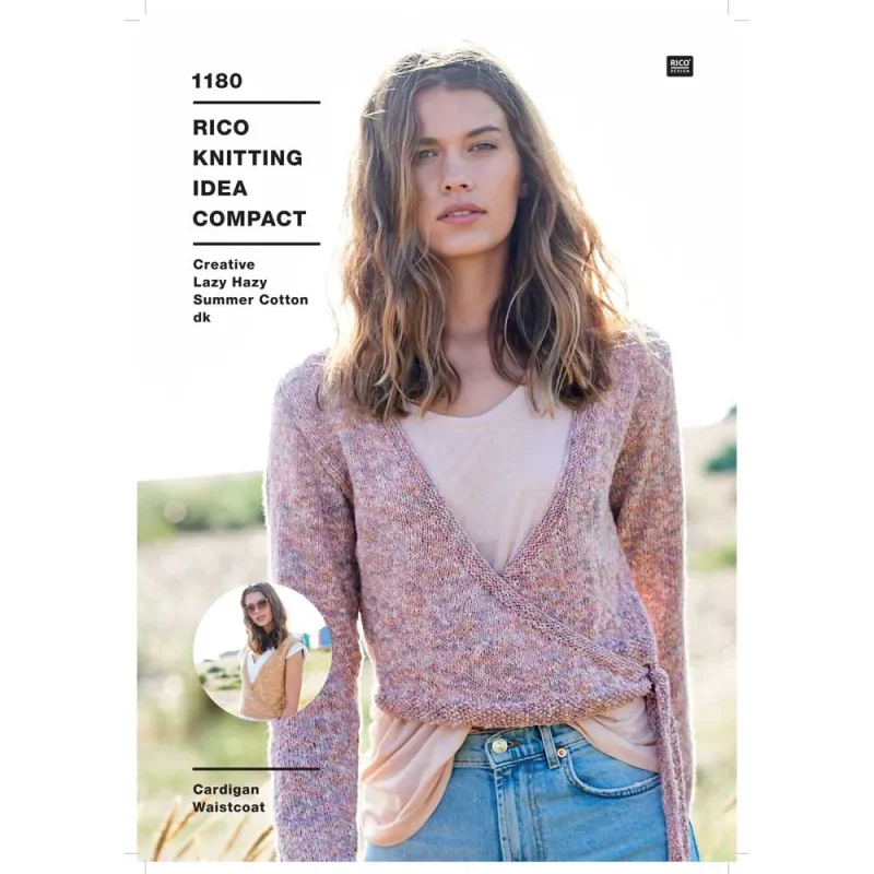 summer cotton cardigan waistcoat digital knitting pattern 1180