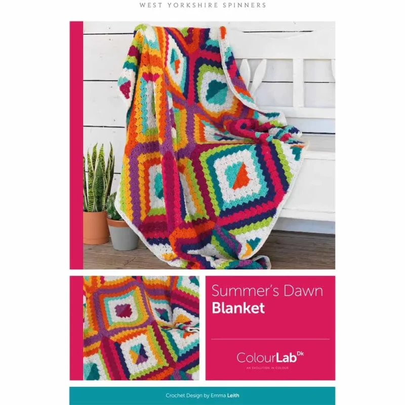 summer s dawn corner to corner blanket in colourlab digital pattern