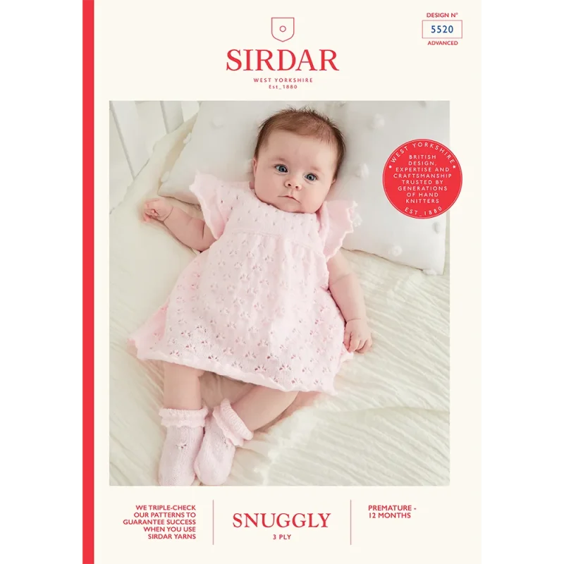 sweet lacy dress in sirdar snuggly 3ply