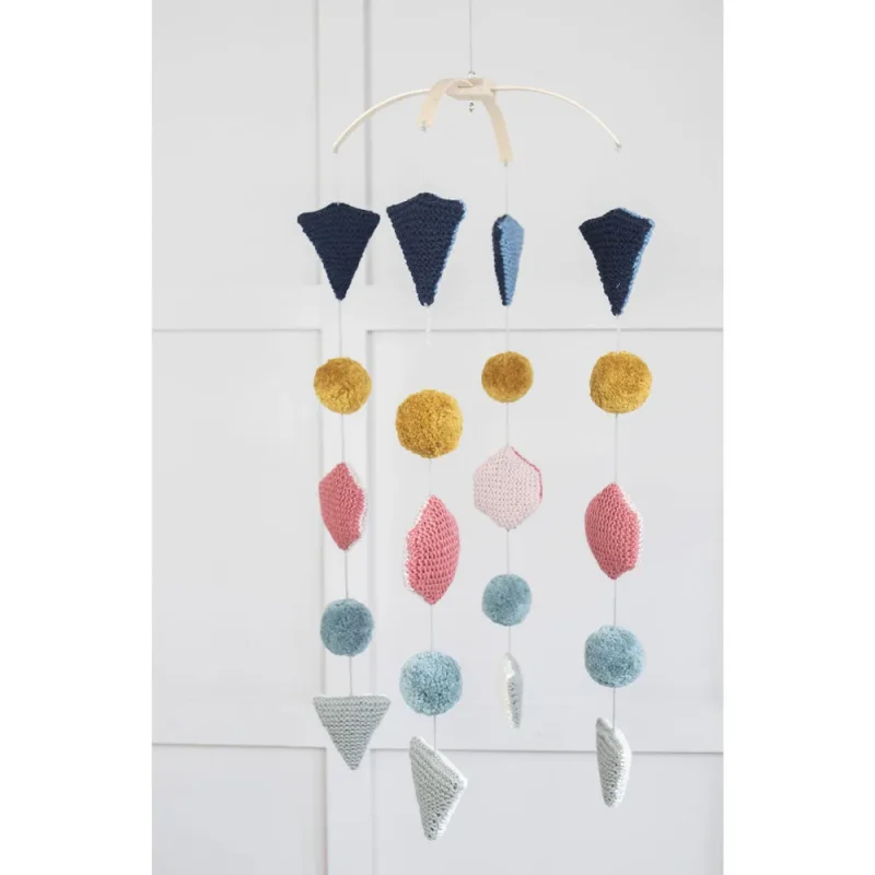 sweet pea cotton wool hanging mobile digital download