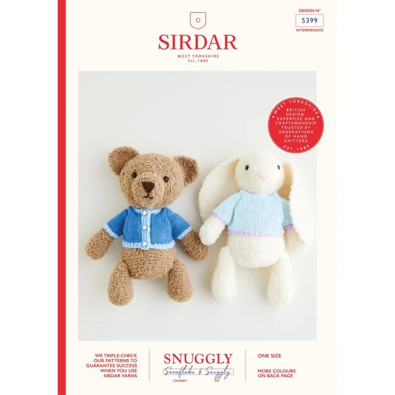 teddy bear bunny sirdar snowflake chunky digital pattern 5399