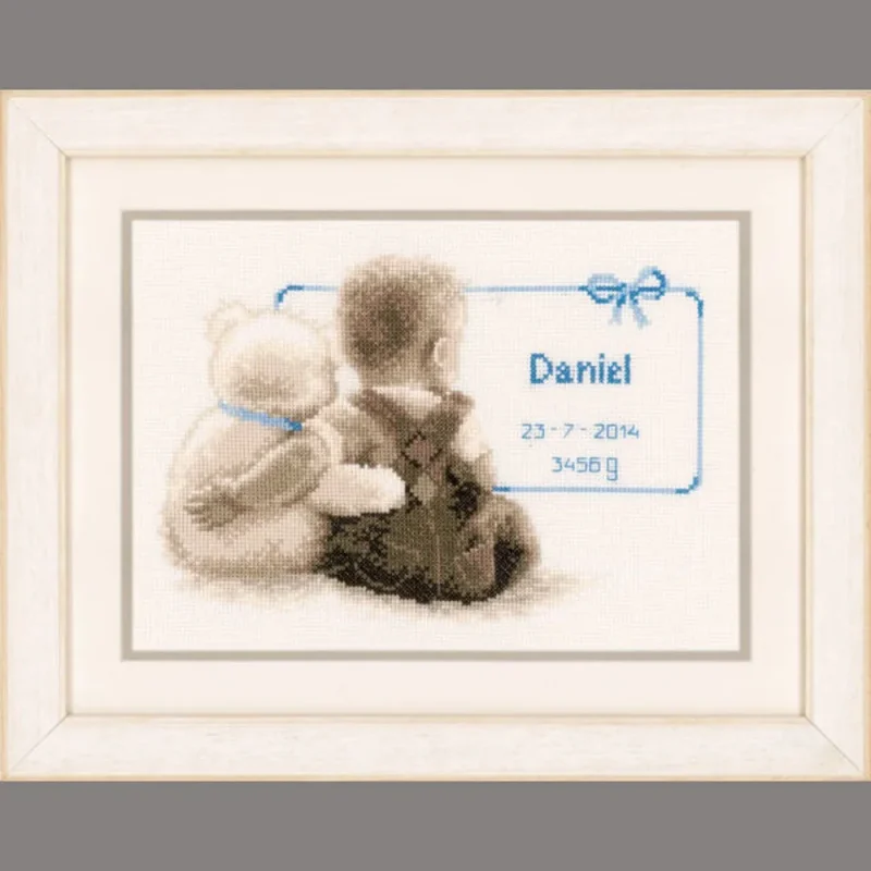 teddy bear cross stitch kit for beginners