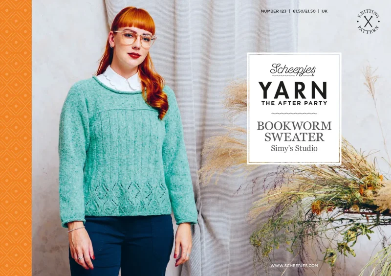 the after party yarn bookworm sweater by simy s studio