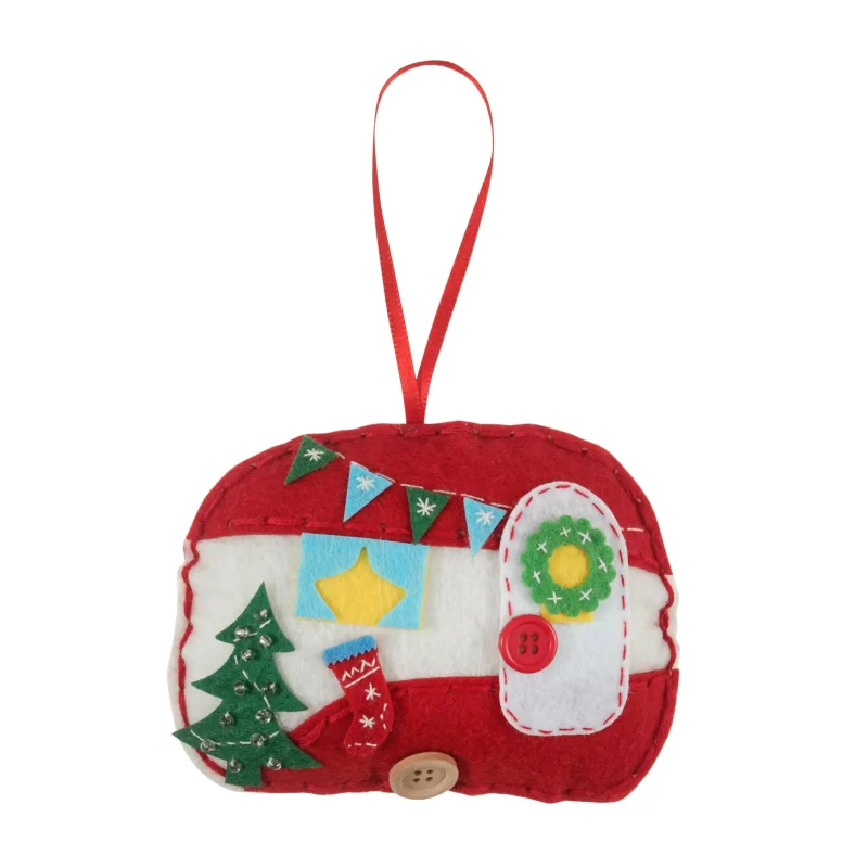 trimits christmas caravan felt decoration set