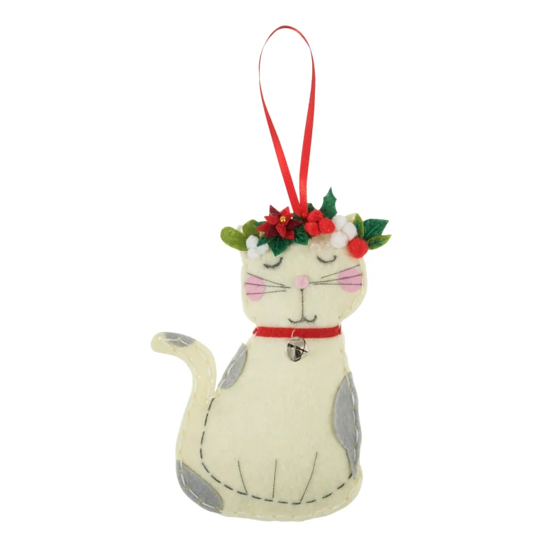 trimits felt christmas cat decoration kit scaled