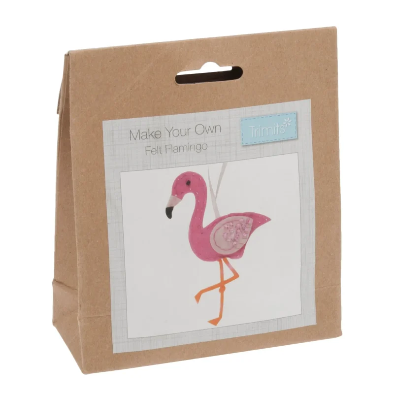 trimits flamingo felt craft kit