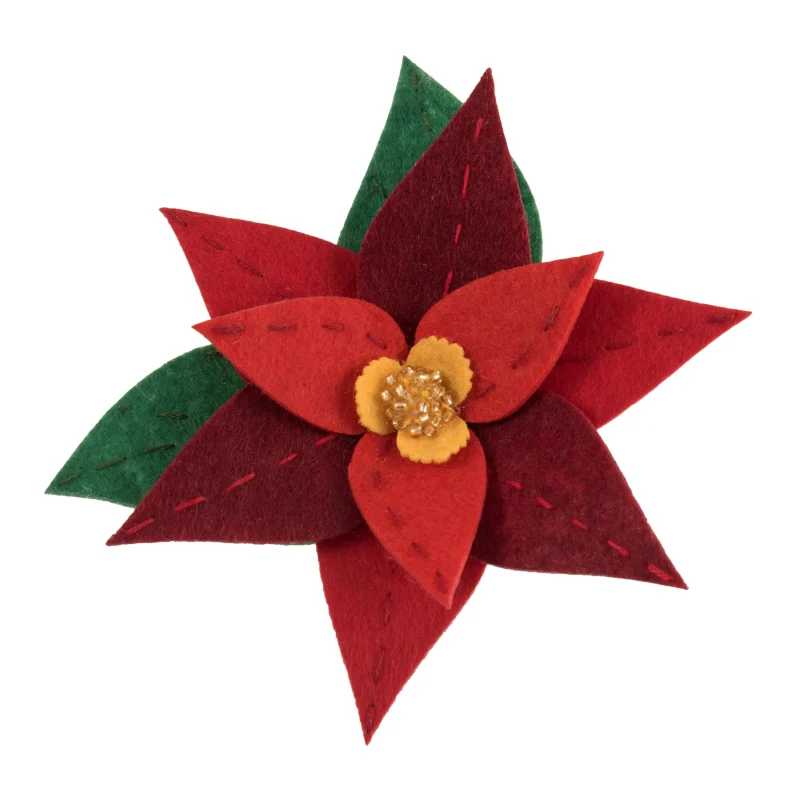 trimits holiday felt poinsettia brooch kit scaled