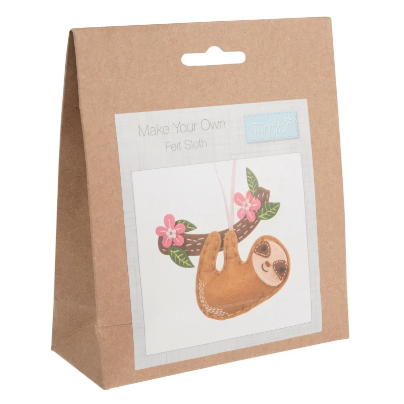 trimits sloth felt decoration kit