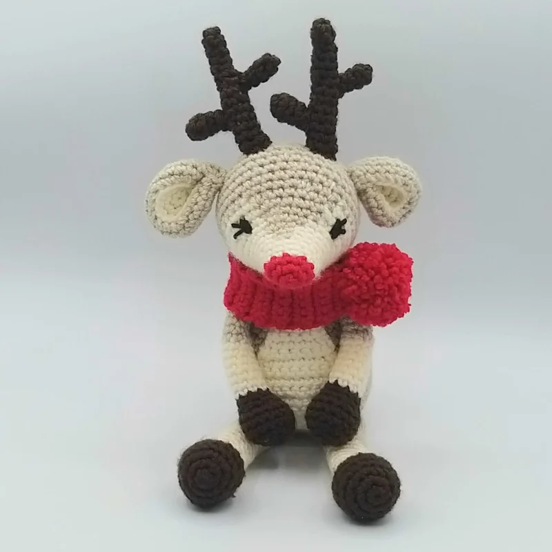 wee woolly wonderfuls ryan the reindeer knitting pattern book scaled