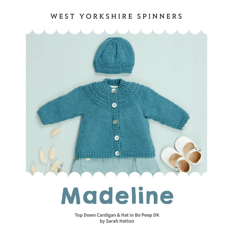 west yorkshire spinners bo peep dk cardigan hat set