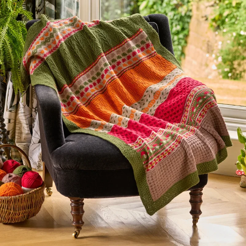 west yorkshire spinners colourlab knit along blanket kit by chloe elizabeth birch