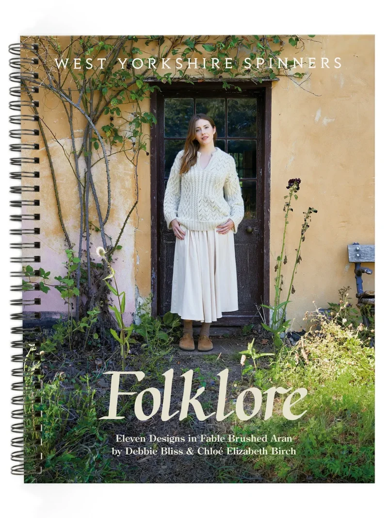 west yorkshire spinners fable brushed aran folklore knitting pattern book