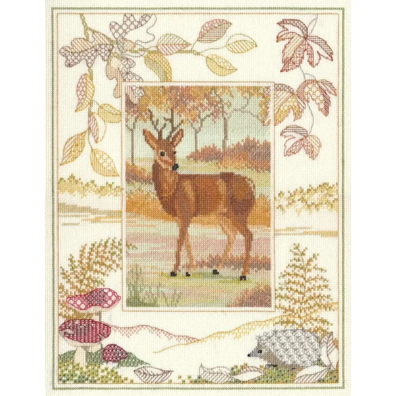 wildlife deer cross stitch pattern kit