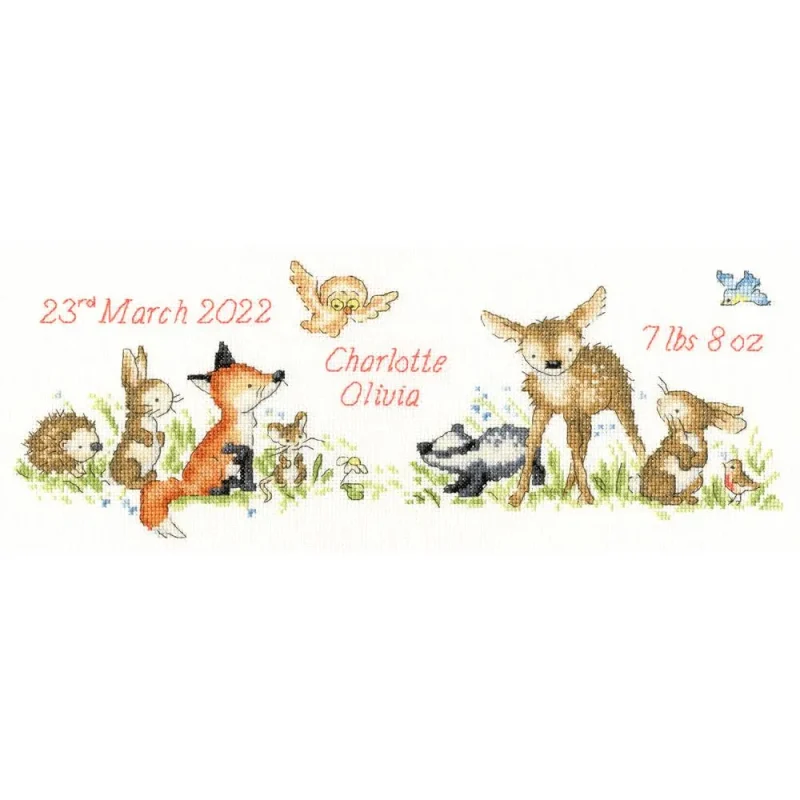 woodland welcome cross stitch pattern kit