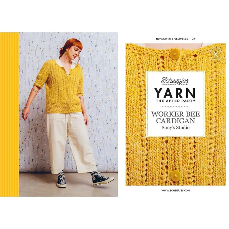 worker bee cardigan by simy s studio 121 yarn the after party